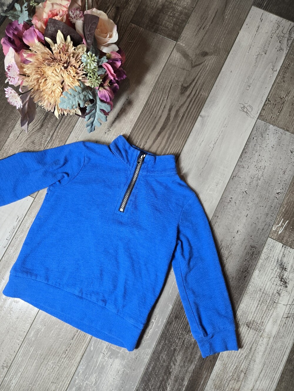 Wonder Nation Bright Blue Quarter‑Zip Pullover Sweater 4T